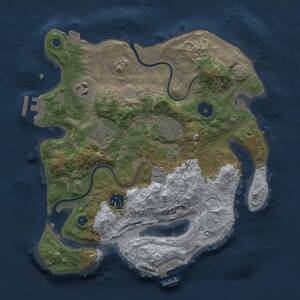 Thumbnail Rust Map: Procedural Map, Size: 3000, Seed: 1272415596, 10 Monuments