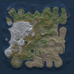 Thumbnail Rust Map: Procedural Map, Size: 3800, Seed: 61334714, 15 Monuments