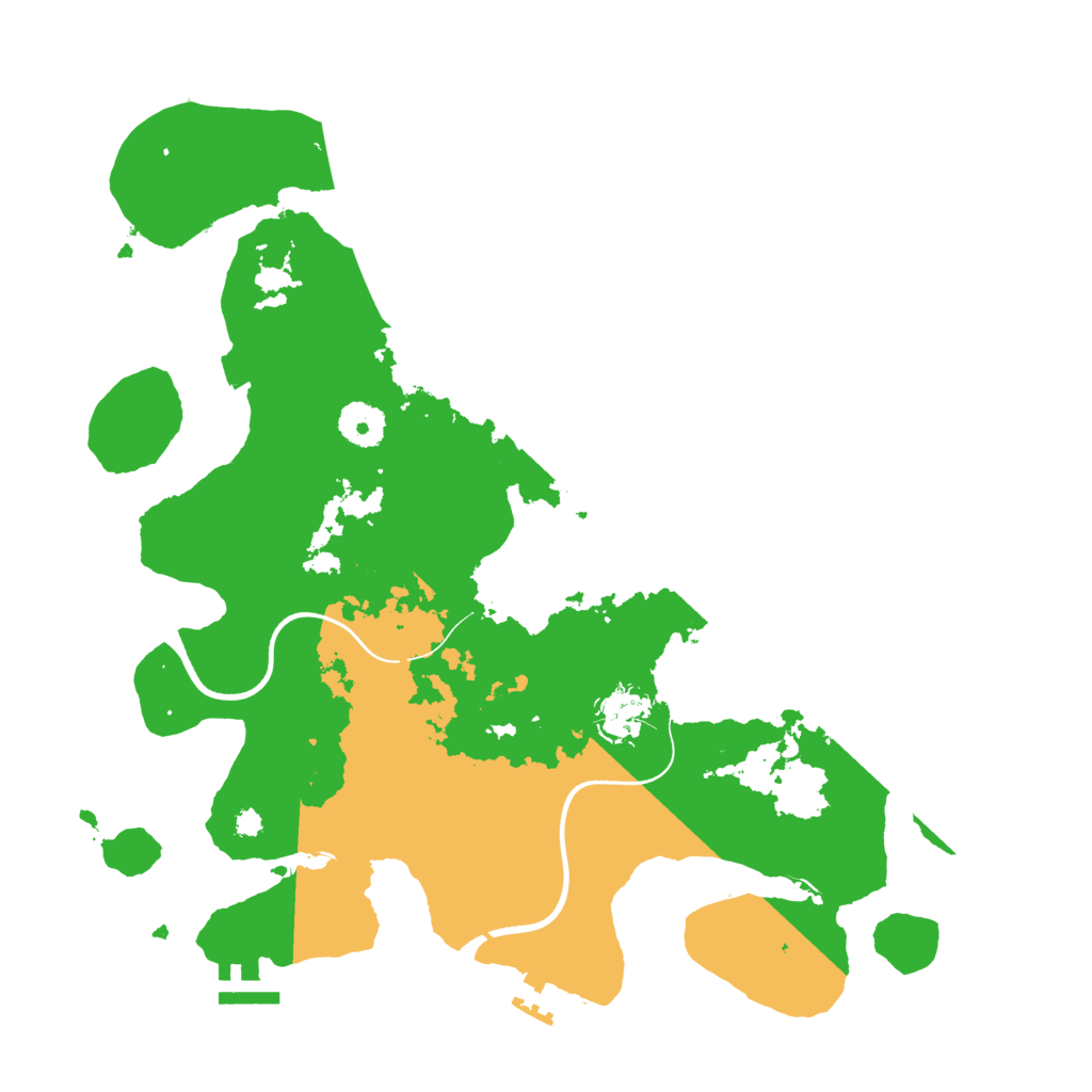 Biome Rust Map: Procedural Map, Size: 3600, Seed: 990312