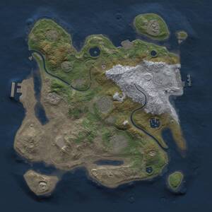 Thumbnail Rust Map: Procedural Map, Size: 3000, Seed: 814631497, 10 Monuments