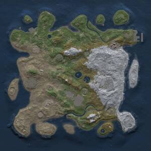 Thumbnail Rust Map: Procedural Map, Size: 3500, Seed: 603960265, 11 Monuments