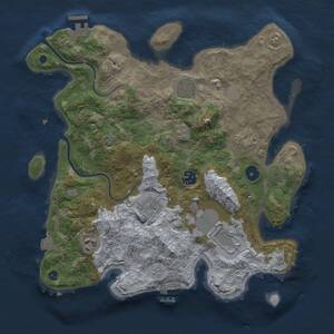 Thumbnail Rust Map: Procedural Map, Size: 3500, Seed: 152171777, 12 Monuments