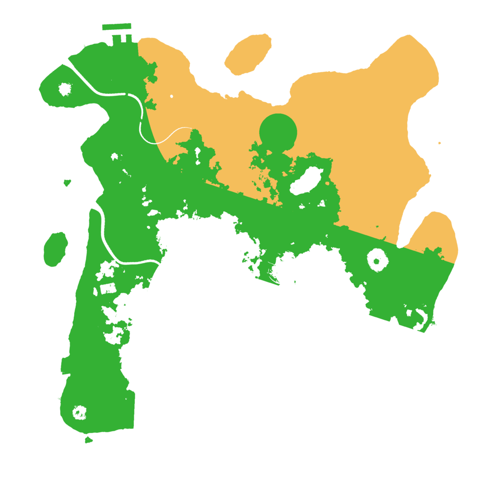 Biome Rust Map: Procedural Map, Size: 3500, Seed: 152171777