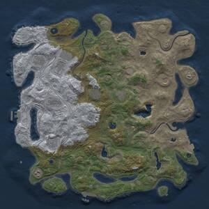 Thumbnail Rust Map: Procedural Map, Size: 4500, Seed: 1408802922, 17 Monuments