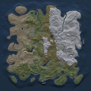 Thumbnail Rust Map: Procedural Map, Size: 4250, Seed: 102, 15 Monuments