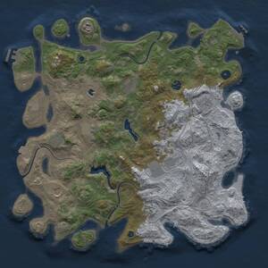 Thumbnail Rust Map: Procedural Map, Size: 4250, Seed: 290737429, 16 Monuments