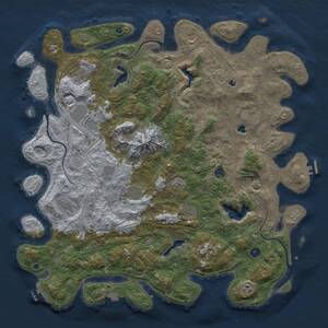 Thumbnail Rust Map: Procedural Map, Size: 5000, Seed: 1658970035, 16 Monuments