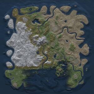 Thumbnail Rust Map: Procedural Map, Size: 5000, Seed: 1658970035, 17 Monuments
