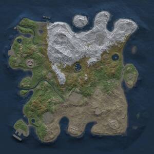 Thumbnail Rust Map: Procedural Map, Size: 3331, Seed: 1, 12 Monuments