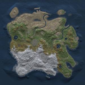 Thumbnail Rust Map: Procedural Map, Size: 3000, Seed: 110752154, 9 Monuments