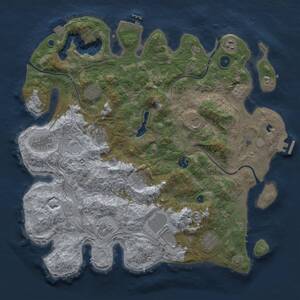 Thumbnail Rust Map: Procedural Map, Size: 4250, Seed: 280042, 17 Monuments