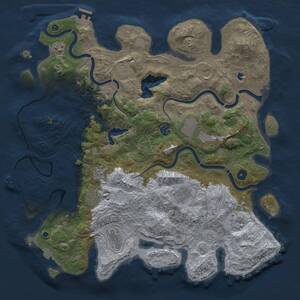 Thumbnail Rust Map: Procedural Map, Size: 4400, Seed: 4140648, 16 Monuments