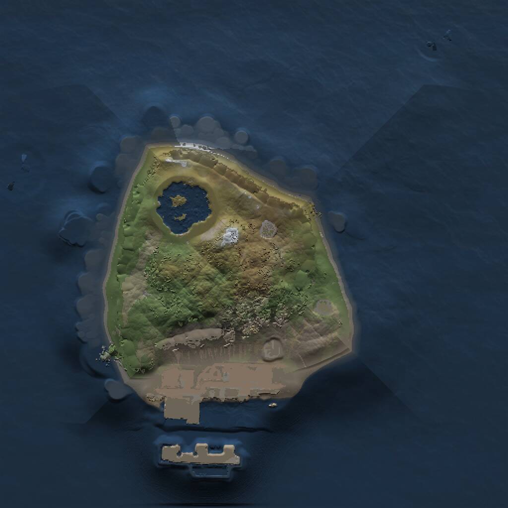 Rust Map: Procedural Map, Size: 1000, Seed: 27042010, 2 Monuments