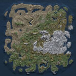 Thumbnail Rust Map: Procedural Map, Size: 5000, Seed: 1912947701, 16 Monuments