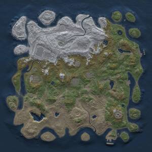 Thumbnail Rust Map: Procedural Map, Size: 4500, Seed: 1999215905, 15 Monuments