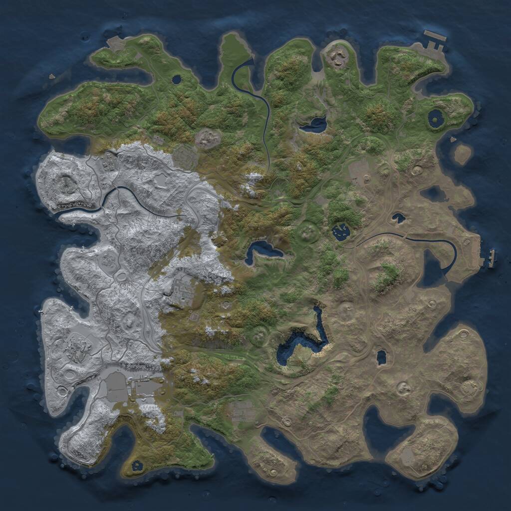 Rust Map: Procedural Map, Size: 4500, Seed: 1616823561, 15 Monuments