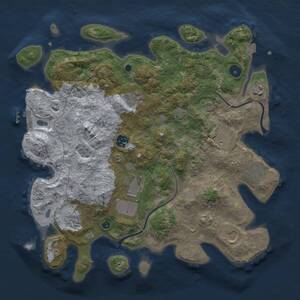 Thumbnail Rust Map: Procedural Map, Size: 3750, Seed: 811968298, 14 Monuments