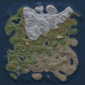 Thumbnail Rust Map: Procedural Map, Size: 4500, Seed: 283352443, 16 Monuments