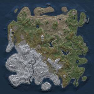 Thumbnail Rust Map: Procedural Map, Size: 4250, Seed: 54433459, 15 Monuments