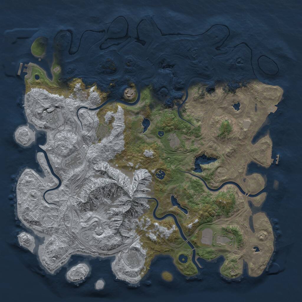 Rust Map: Procedural Map, Size: 5000, Seed: 916283741, 15 Monuments