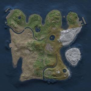 Thumbnail Rust Map: Procedural Map, Size: 2500, Seed: 294714536, 8 Monuments