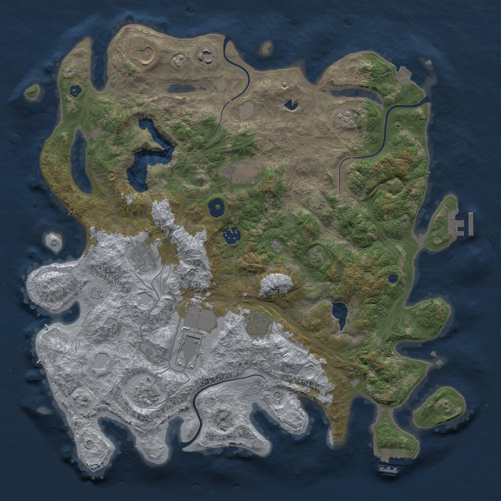 Rust Map: Procedural Map, Size: 4250, Seed: 823312, 15 Monuments