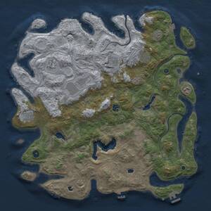 Thumbnail Rust Map: Procedural Map, Size: 4500, Seed: 1416550003, 15 Monuments