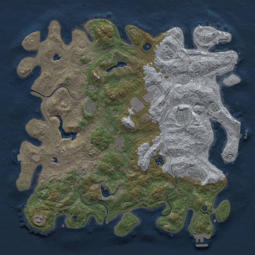 Rust Map: Procedural Map, Size: 4500, Seed: 382891058, 15 Monuments