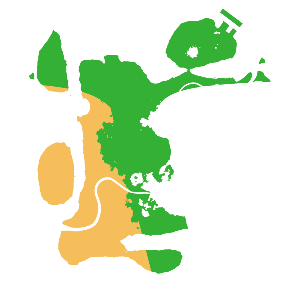 Biome Rust Map: Procedural Map, Size: 2500, Seed: 68669