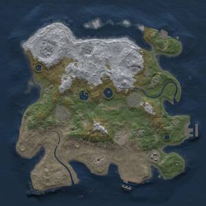 Thumbnail Rust Map: Procedural Map, Size: 3300, Seed: 1841658046, 12 Monuments