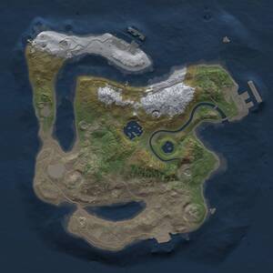 Thumbnail Rust Map: Procedural Map, Size: 2300, Seed: 492384779, 5 Monuments