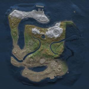 Thumbnail Rust Map: Procedural Map, Size: 2300, Seed: 492384779, 5 Monuments
