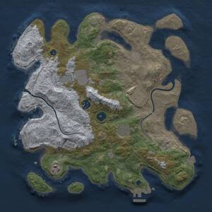 Thumbnail Rust Map: Procedural Map, Size: 3500, Seed: 1563823777, 11 Monuments