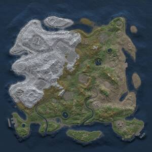 Thumbnail Rust Map: Procedural Map, Size: 3750, Seed: 20241017, 15 Monuments