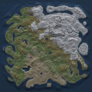 Thumbnail Rust Map: Procedural Map, Size: 5100, Seed: 887638590, 17 Monuments