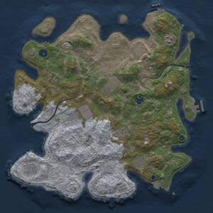 Thumbnail Rust Map: Procedural Map, Size: 3850, Seed: 235165660, 16 Monuments