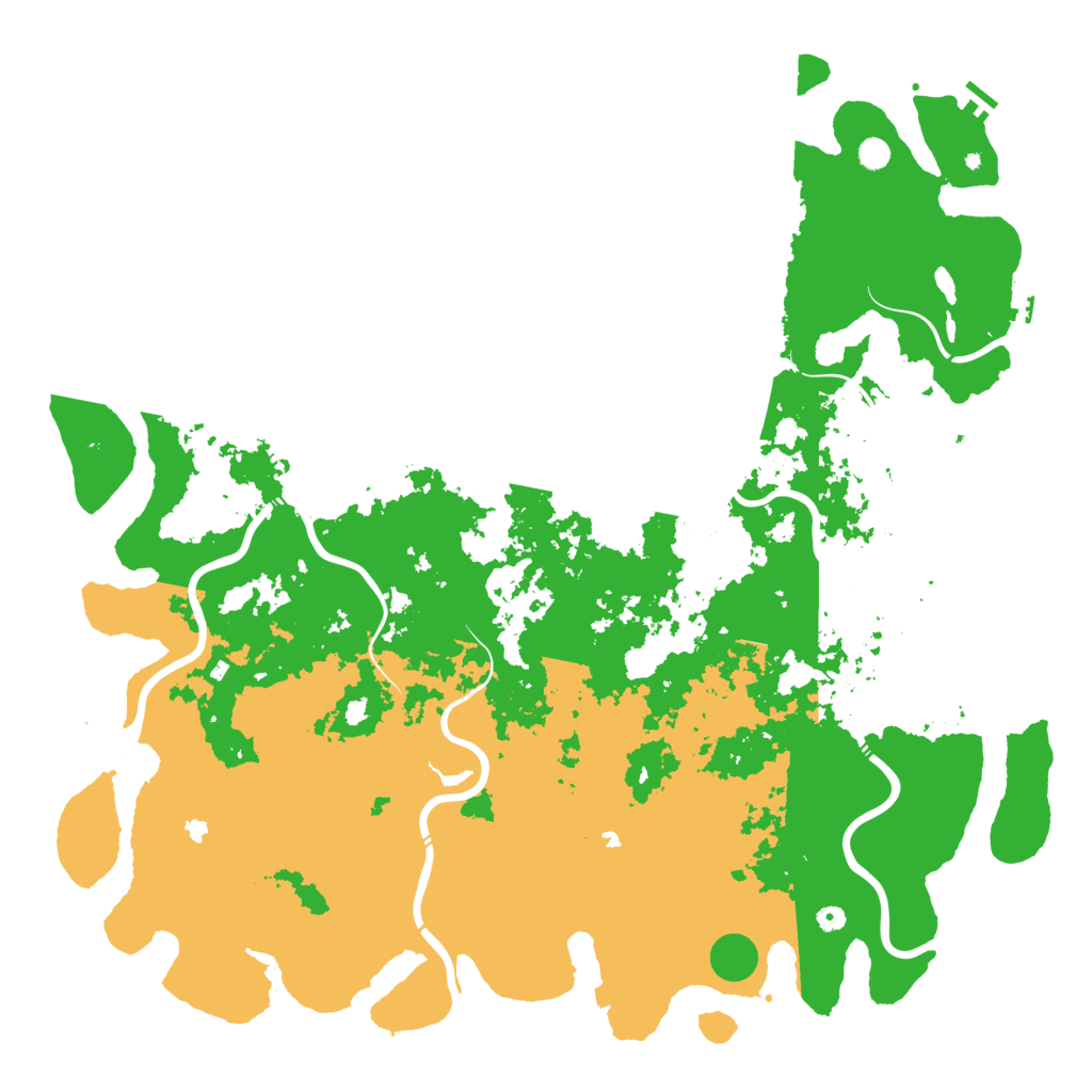 Biome Rust Map: Procedural Map, Size: 6000, Seed: 1429401303