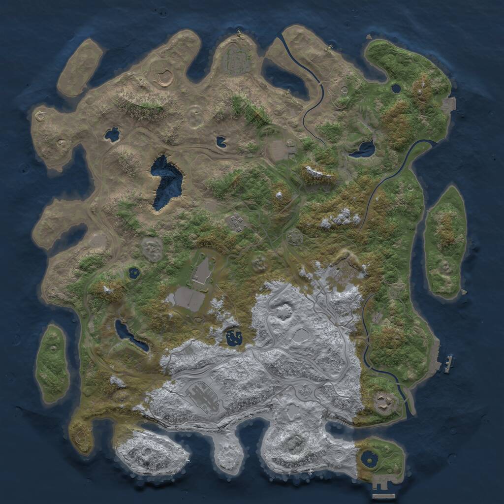 Rust Map: Procedural Map, Size: 4500, Seed: 1698135445, 15 Monuments