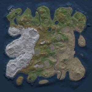 Thumbnail Rust Map: Procedural Map, Size: 3750, Seed: 202086554, 15 Monuments