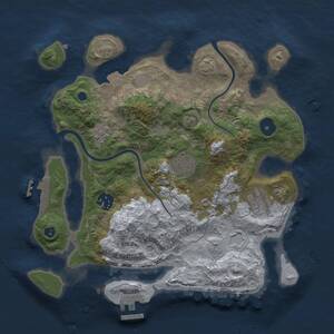 Thumbnail Rust Map: Procedural Map, Size: 3000, Seed: 59845, 10 Monuments