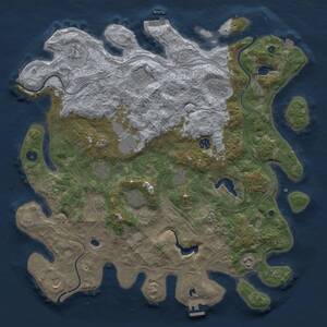 Thumbnail Rust Map: Procedural Map, Size: 4500, Seed: 1329128056, 17 Monuments