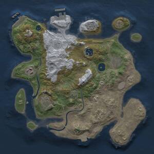 Thumbnail Rust Map: Procedural Map, Size: 3000, Seed: 531527763, 12 Monuments