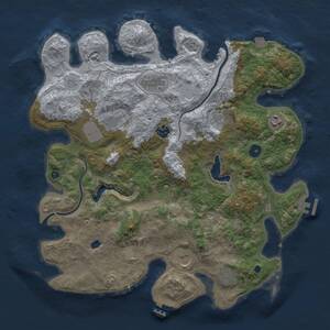 Thumbnail Rust Map: Procedural Map, Size: 4000, Seed: 849567562, 14 Monuments