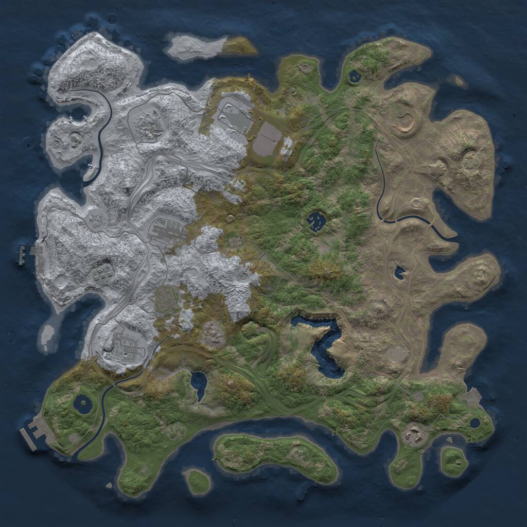 Rust Map: Procedural Map, Size: 4250, Seed: 240710754, 15 Monuments