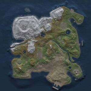 Thumbnail Rust Map: Procedural Map, Size: 3000, Seed: 23653, 11 Monuments