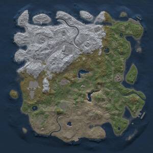 Thumbnail Rust Map: Procedural Map, Size: 4250, Seed: 1015577110, 15 Monuments