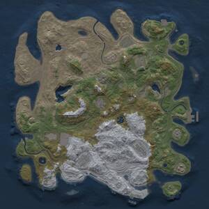 Thumbnail Rust Map: Procedural Map, Size: 4250, Seed: 1145144097, 15 Monuments