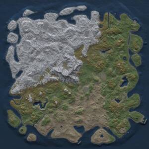 Thumbnail Rust Map: Procedural Map, Size: 6000, Seed: 316884597, 17 Monuments