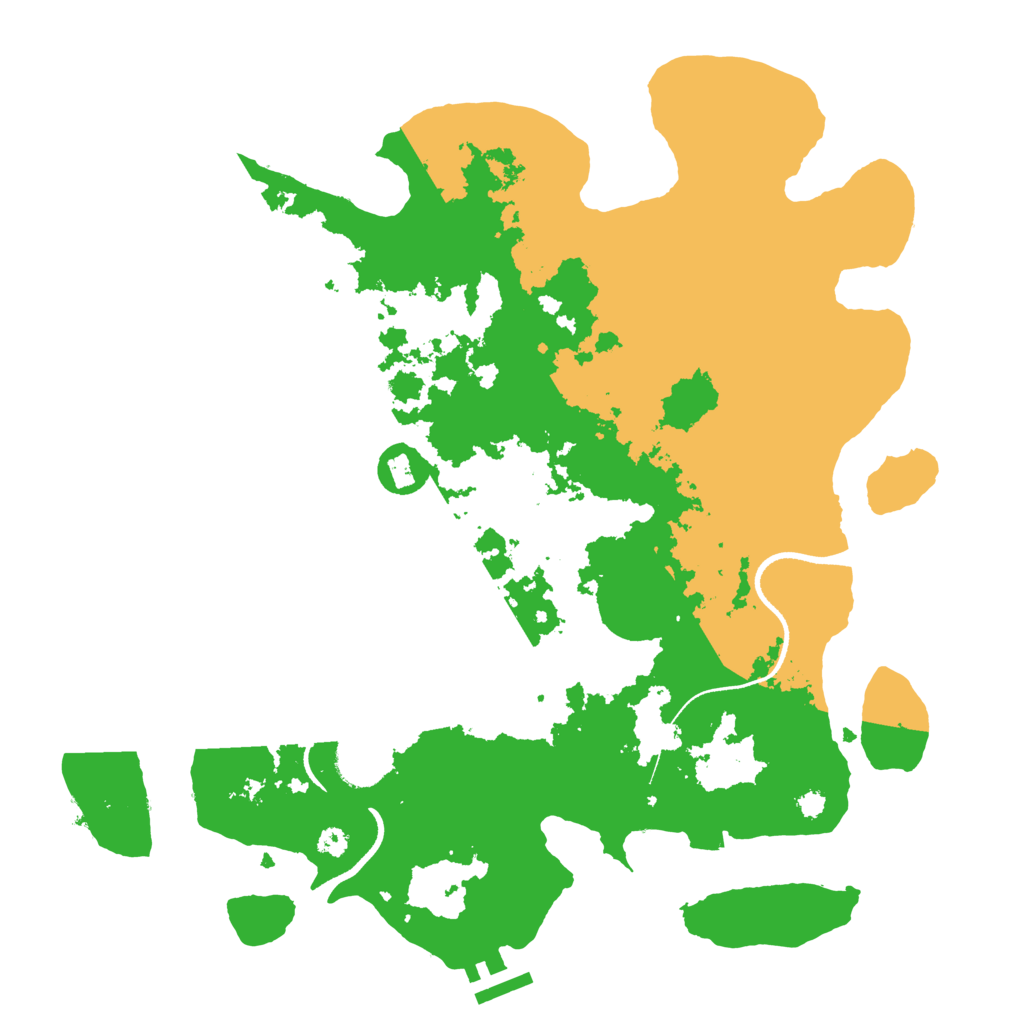 Biome Rust Map: Procedural Map, Size: 3500, Seed: 1213435318