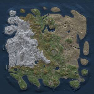 Thumbnail Rust Map: Procedural Map, Size: 4250, Seed: 1375674654, 14 Monuments